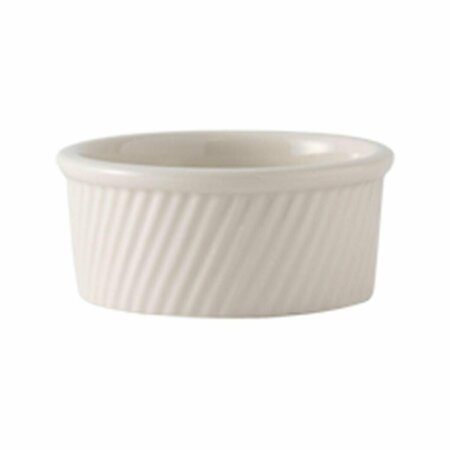 TUXTON CHINA Vitrified China Souffle Swirl Side White - 13.5 oz - 1 Dozen BWX-1604